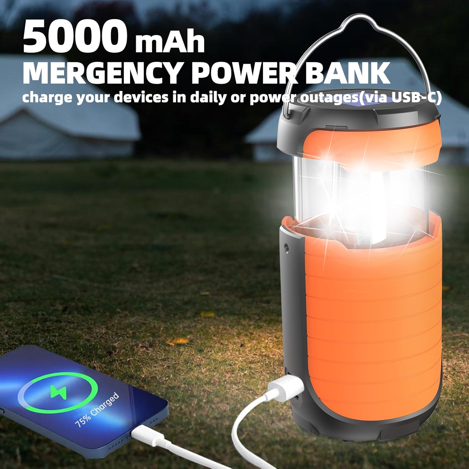 rechargeable battery powered camping lantern, usb charging port, waterproof camping lamp for emergency/ hiking/ fishing rechargeable battery powered camping lantern, usb charging port, waterproof camping lamp for emergency/ hiking/ fishing