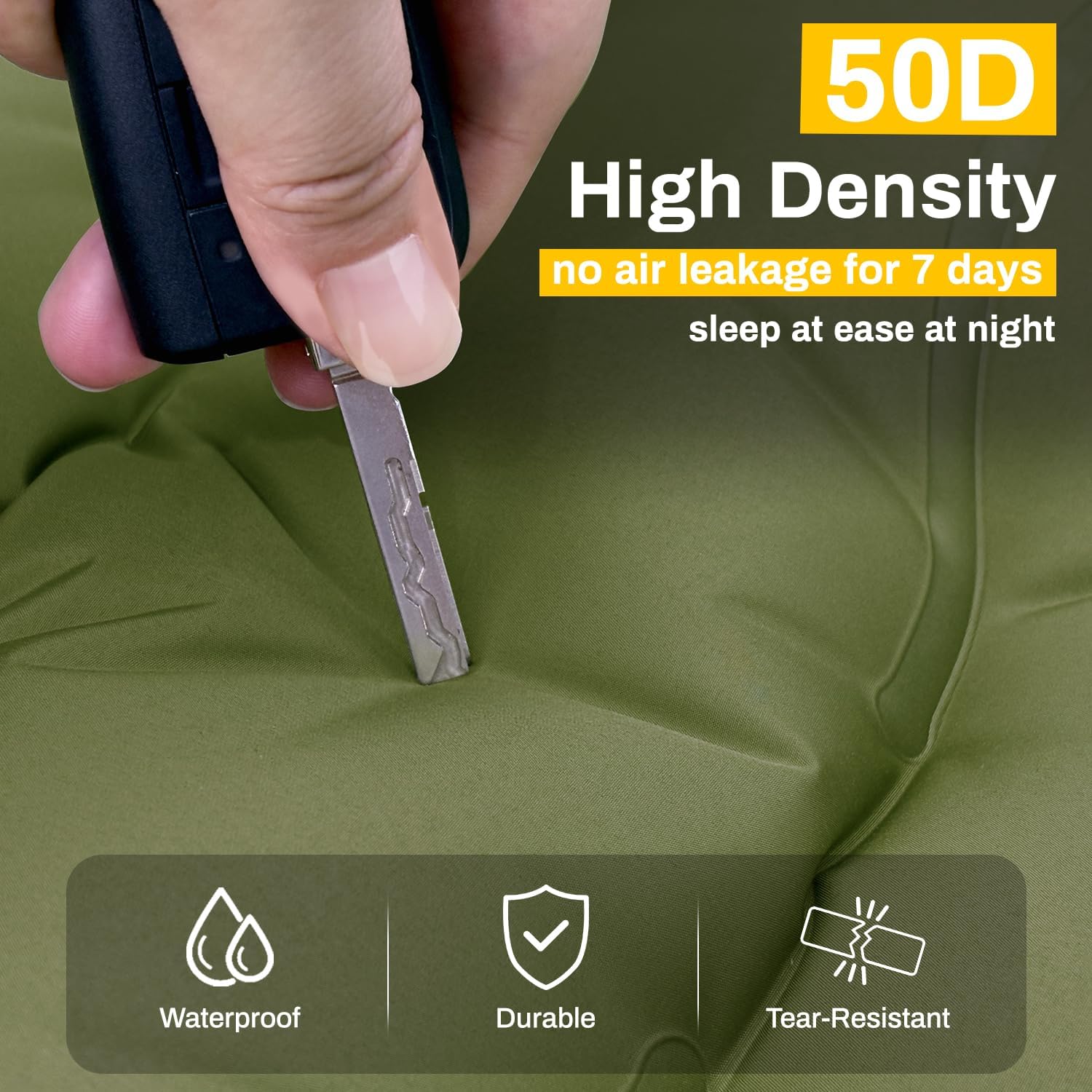 camping sleeping pad, extra thick 6 inch inflatable camping mat with pillow camping sleeping pad, extra thick 6 inch inflatable camping mat with pillow