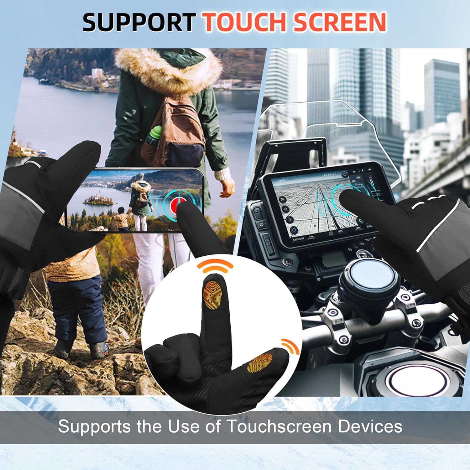 winter waterproof ski snow warm gloves for women men with touchscreen fingers for hiking biking outdoor sports winter waterproof ski snow warm gloves for women men with touchscreen fingers for hiking biking outdoor sports