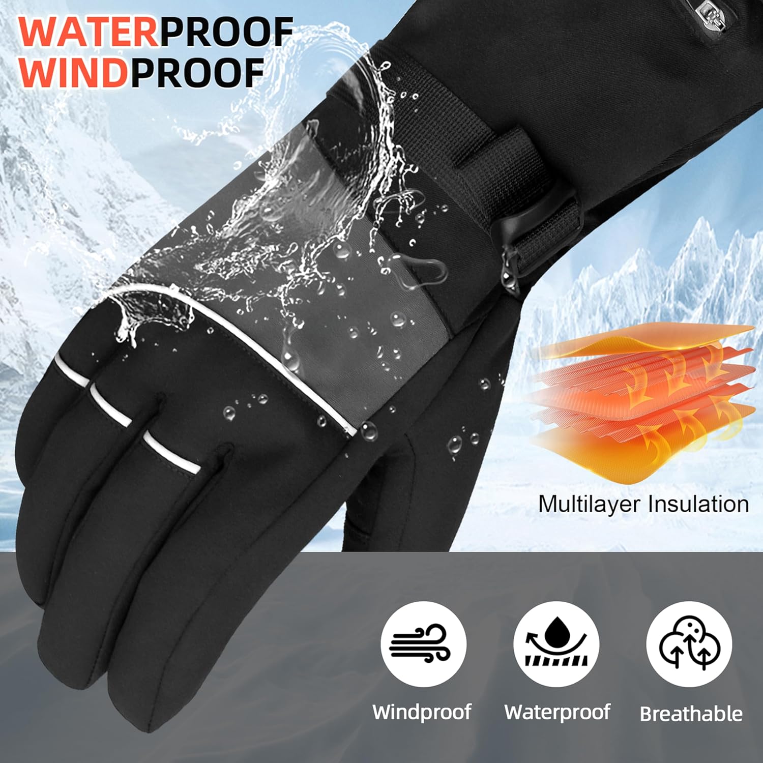 winter waterproof ski snow warm gloves for women men with touchscreen fingers for hiking biking outdoor sports winter waterproof ski snow warm gloves for women men with touchscreen fingers for hiking biking outdoor sports