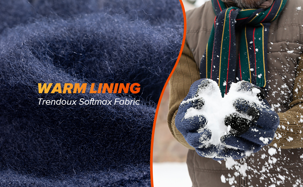 winter gloves for men women, cold weather warm touchscreen glove unisex