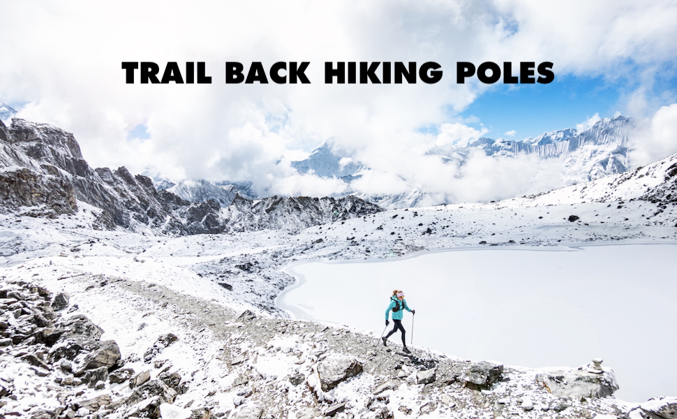 trail back trekking poles (pair) | durable aluminum | flicklock adjustability