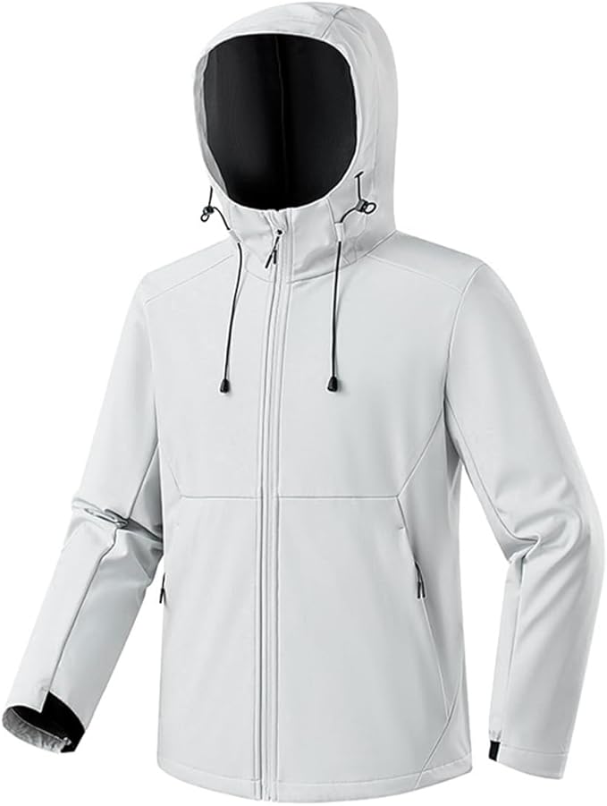 men's softshell jacket hooded fleece lined lightweight warm water resistant shell jacket men's softshell jacket hooded fleece lined lightweight warm water resistant shell jacket