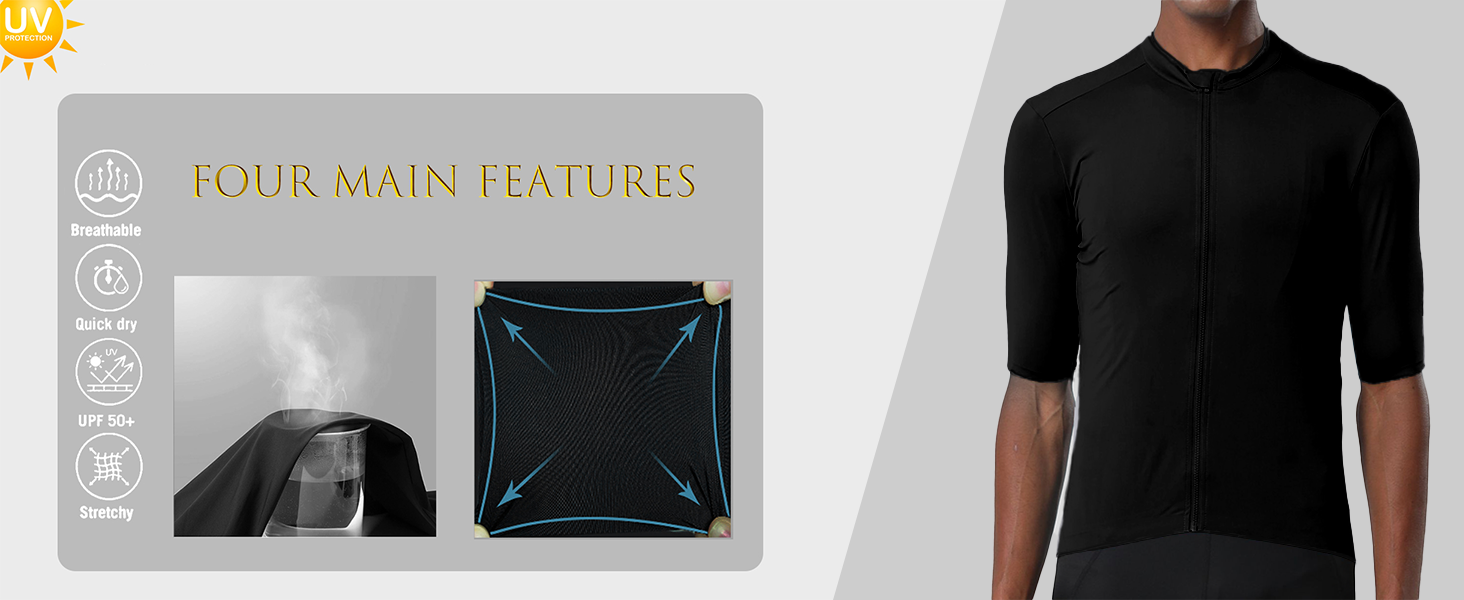 Cycling Jersey Men Aero Race Fit, Road Bike Jersey Short Sleeved Moisture Wicking UPF50+(Size L)) cycling jersey men aero race fit, road bike jersey short sleeved moisture wicking, breathable,zip pocket,upf50+