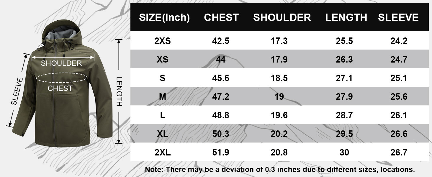 Men's Softshell Jacket Hooded Fleece Lined Lightweight Warm Water Resistant Shell Jacket men