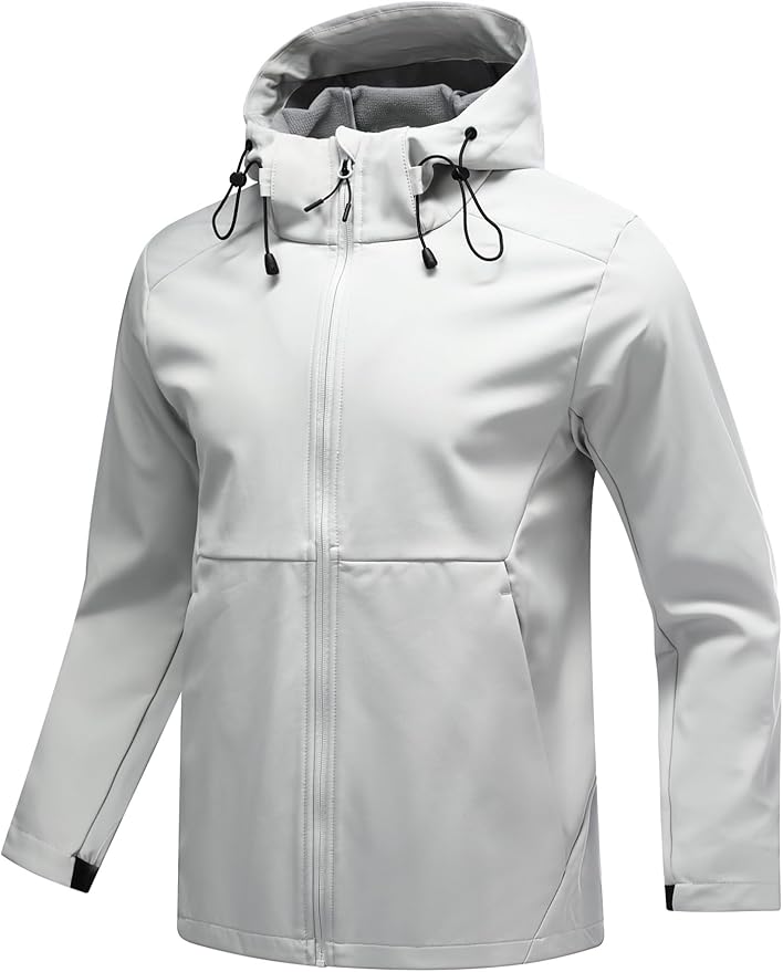 men's softshell jacket hooded fleece lined lightweight warm water resistant shell jacket men's softshell jacket hooded fleece lined lightweight warm water resistant shell jacket
