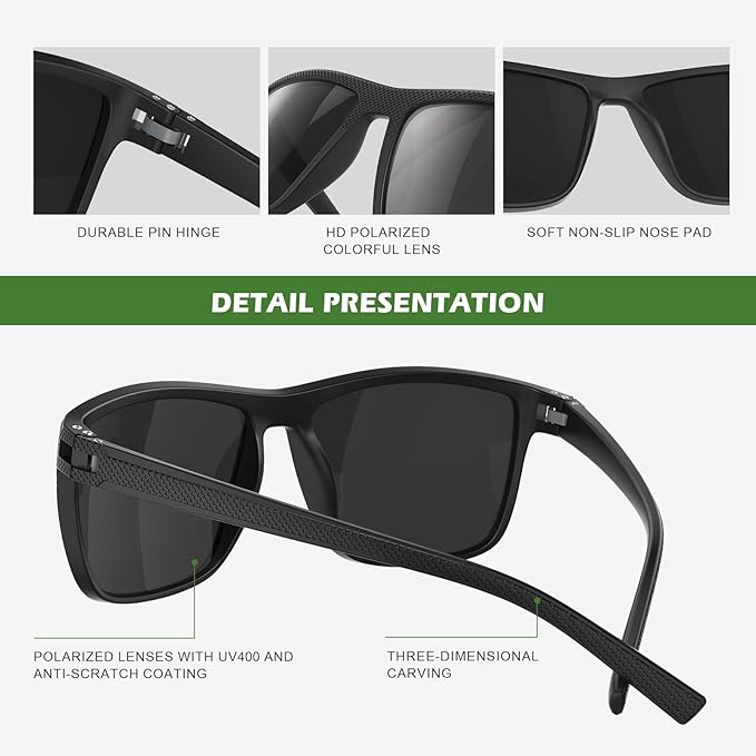 sunglasses for men, uv protection lightweight sun glasses for driving fishing golf cycling sunglasses for men, uv protection lightweight sun glasses for driving fishing golf cycling