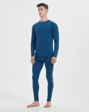 mens 100% merino wool base layer sets for ski lightweight thermal underwear