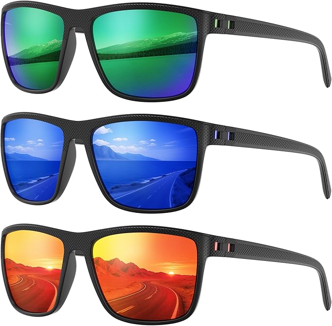 sunglasses for men, uv protection lightweight sun glasses for driving fishing golf cycling sunglasses for men, uv protection lightweight sun glasses for driving fishing golf cycling