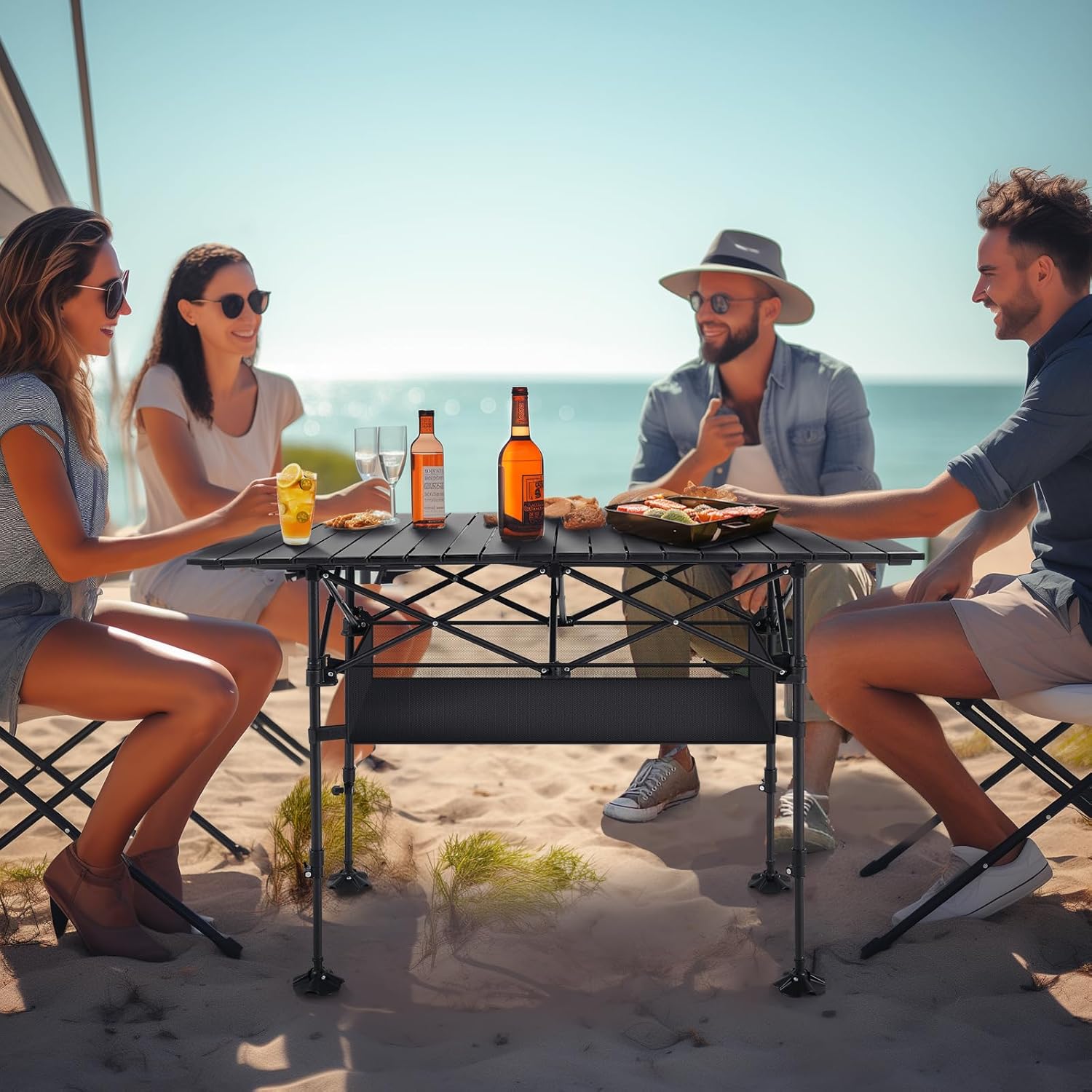 camp folding camping table, portable roll up table camp folding camping table, portable roll up table