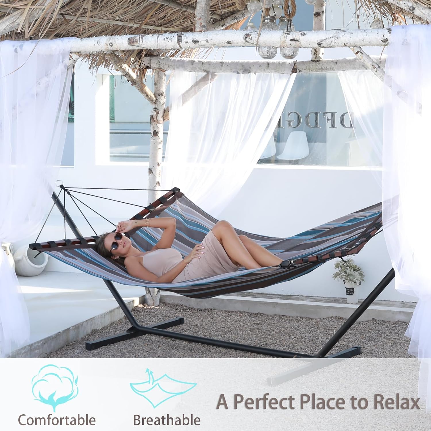 12ft 2 person hammock large hammock quick dry 450lb capacity with v shaped hardwood spreader bar & nylon rope 12ft 2 person hammock large hammock quick dry 450lb capacity with v shaped hardwood spreader bar & nylon rope