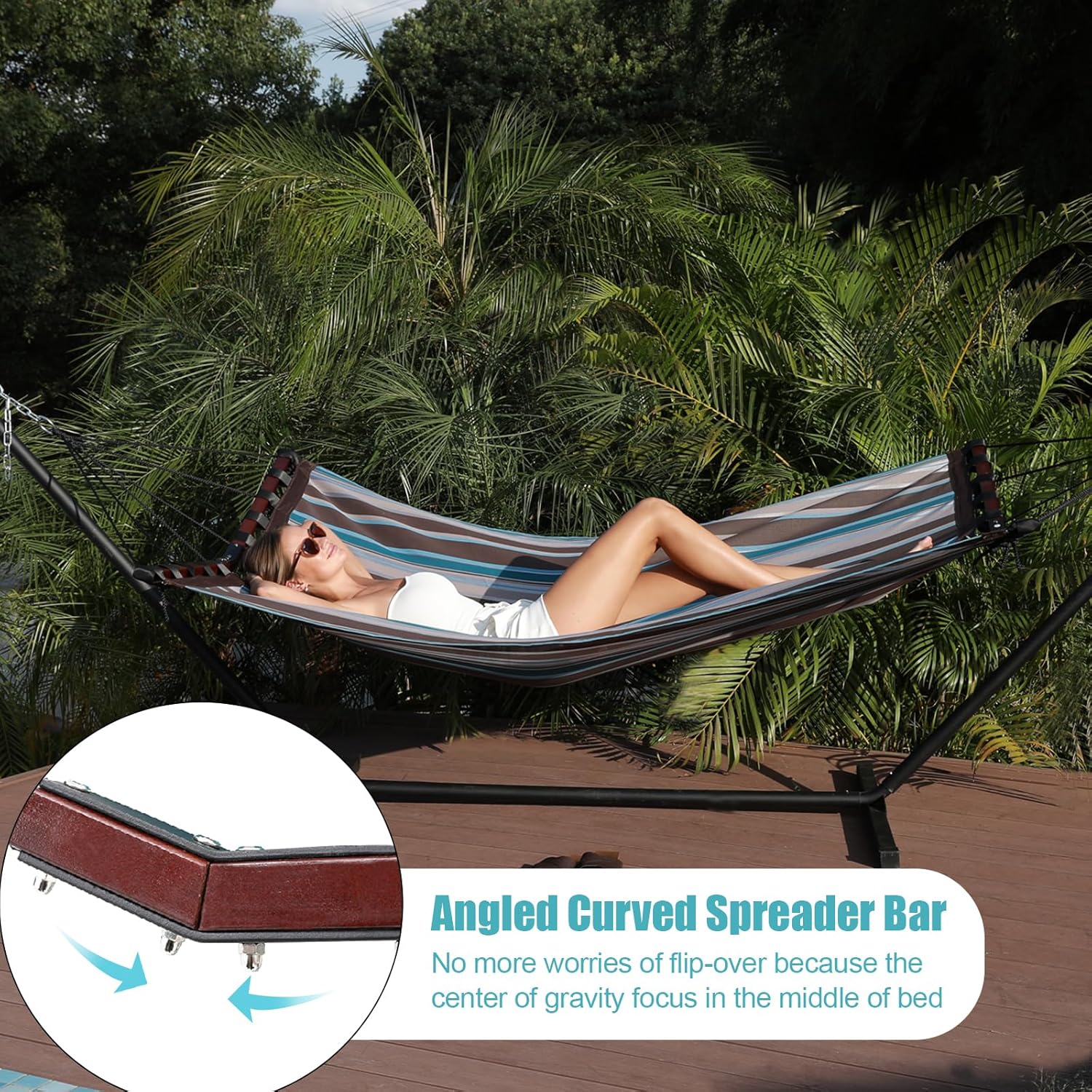 12ft 2 person hammock large hammock quick dry 450lb capacity with v shaped hardwood spreader bar & nylon rope 12ft 2 person hammock large hammock quick dry 450lb capacity with v shaped hardwood spreader bar & nylon rope