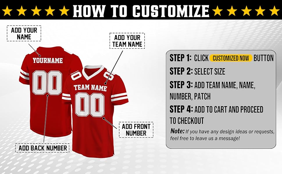 custom football jersey personalized name, number & logo, customized sport jerseys