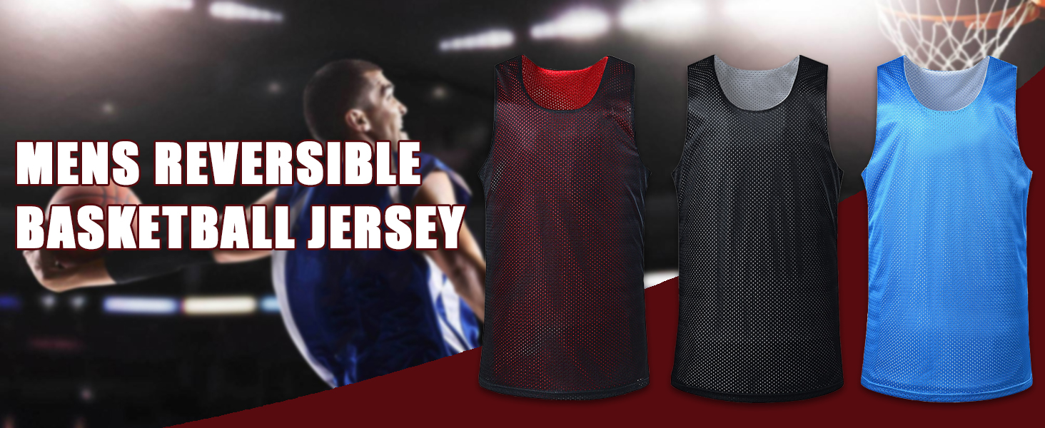 Men's Reversible Basketball Jersey Blank Mensh Jersey Team Uniform Custom Basketball men
