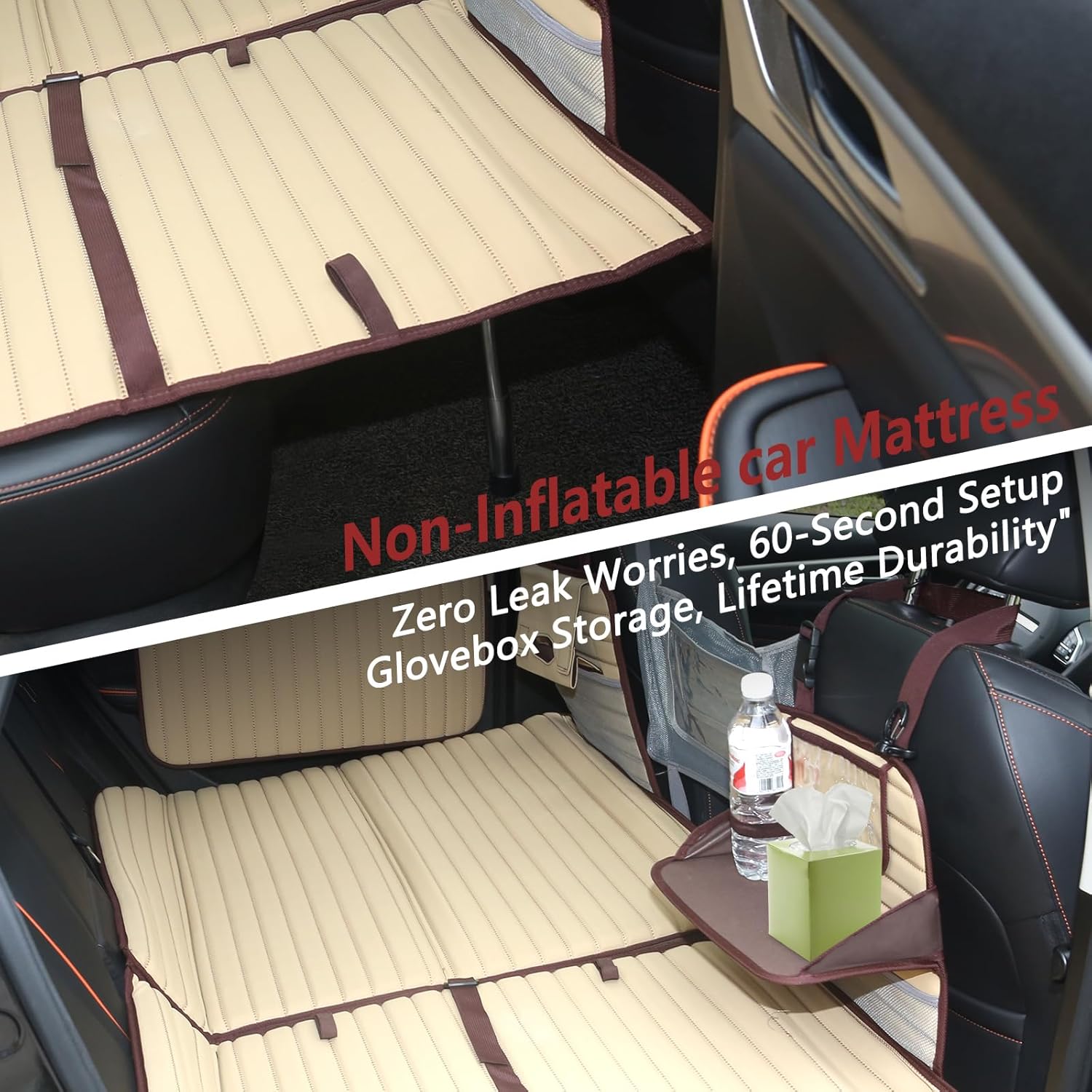 folding suv truck back seat mattress for travel, camping and large dog car seat cover (with adjustable bracket),beige white folding suv truck back seat mattress for travel, camping and large dog car seat cover (with adjustable bracket),beige white