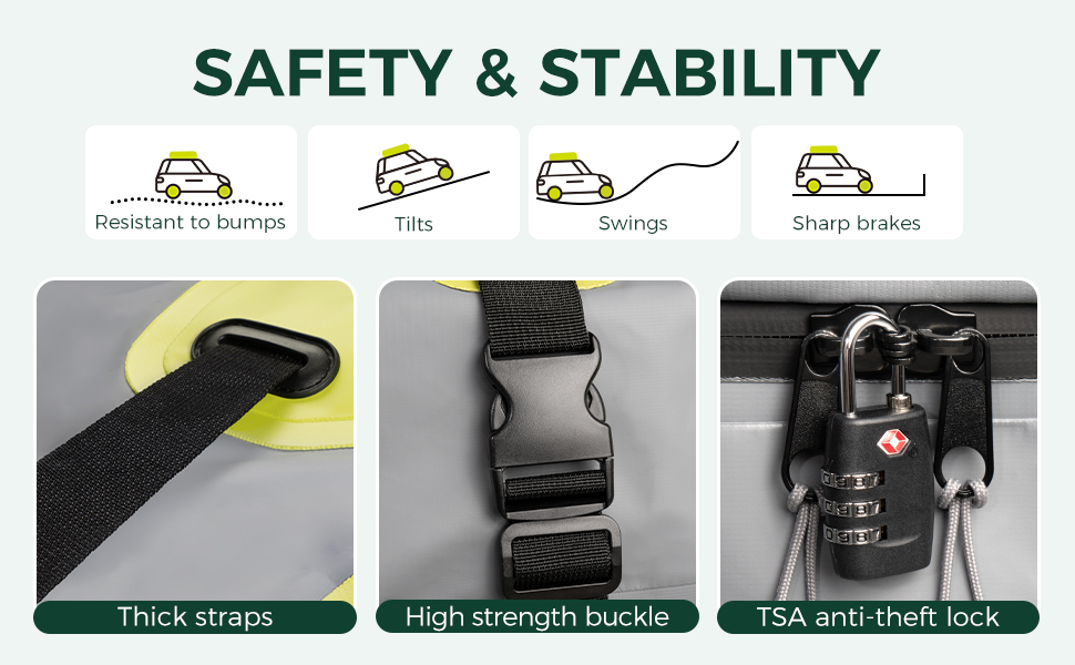 Rooftop Cargo Carrier Bag - 21 Cubic Waterproof Car Roof Bag for All Vehicles with/Without Rack rooftop cargo carrier bag 21 cubic waterproof car roof bag for all vehicles with/without rack