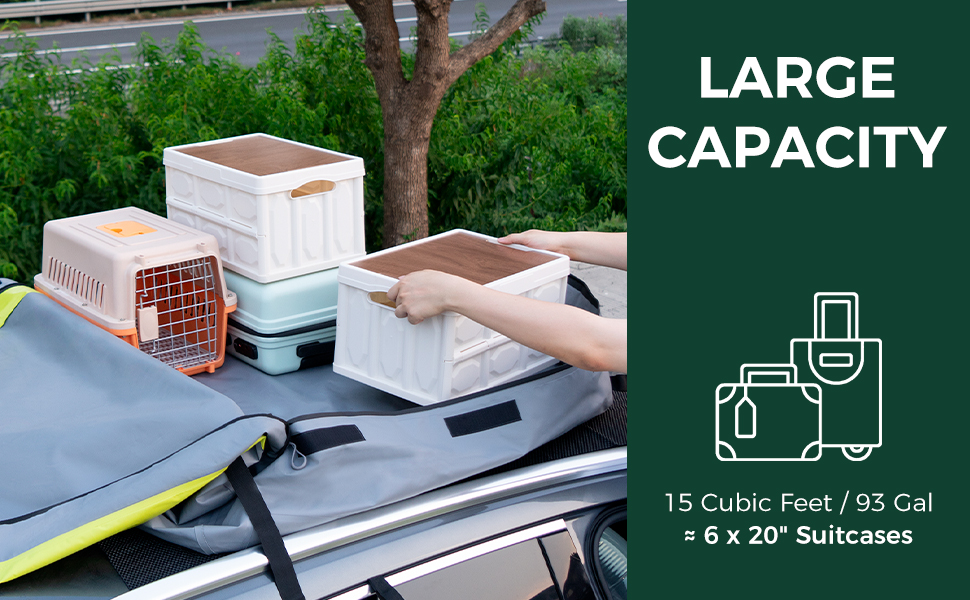 Rooftop Cargo Carrier Bag - 21 Cubic Waterproof Car Roof Bag for All Vehicles with/Without Rack rooftop cargo carrier bag 21 cubic waterproof car roof bag for all vehicles with/without rack